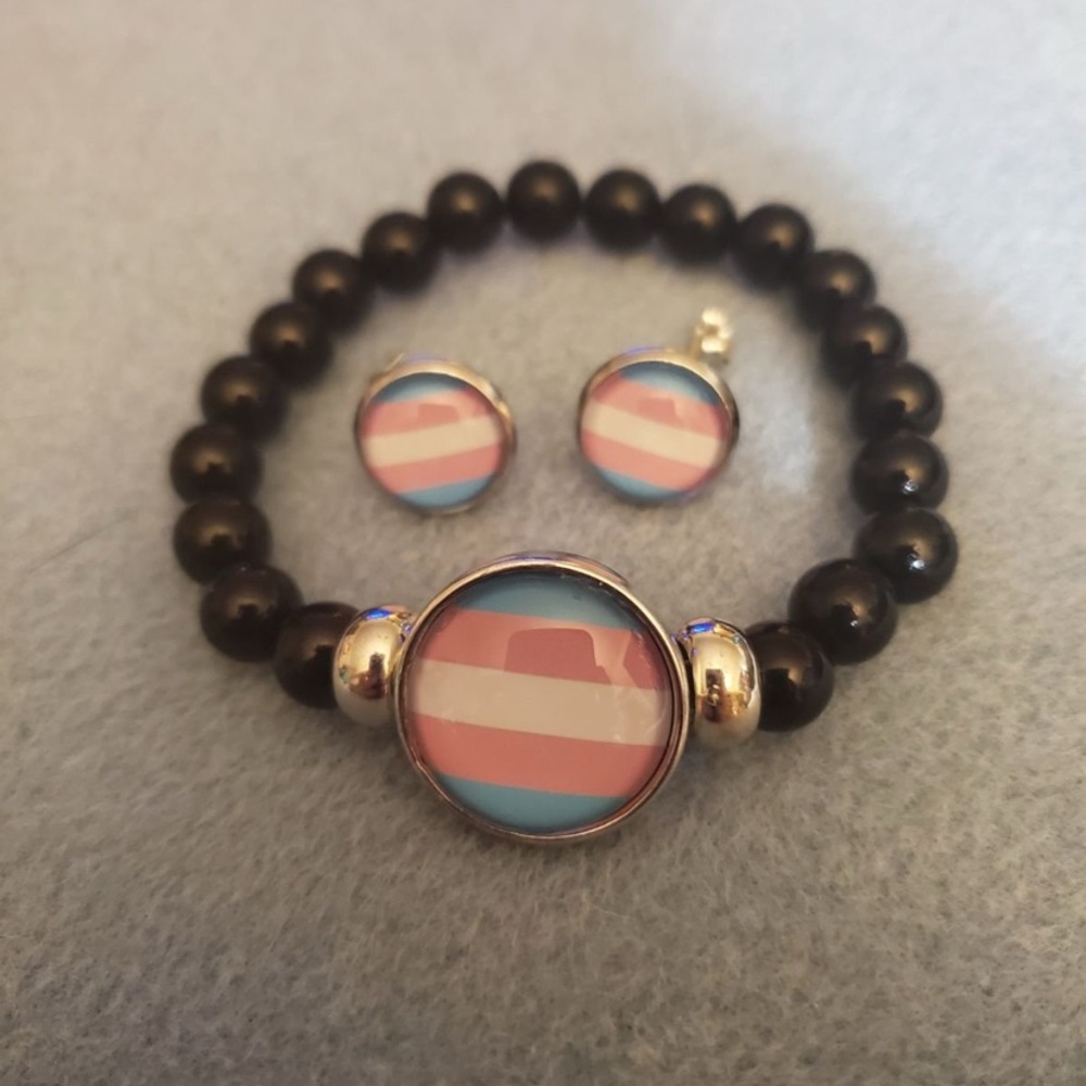Transgender Pride Jewelry Set - Picture 3 of 3